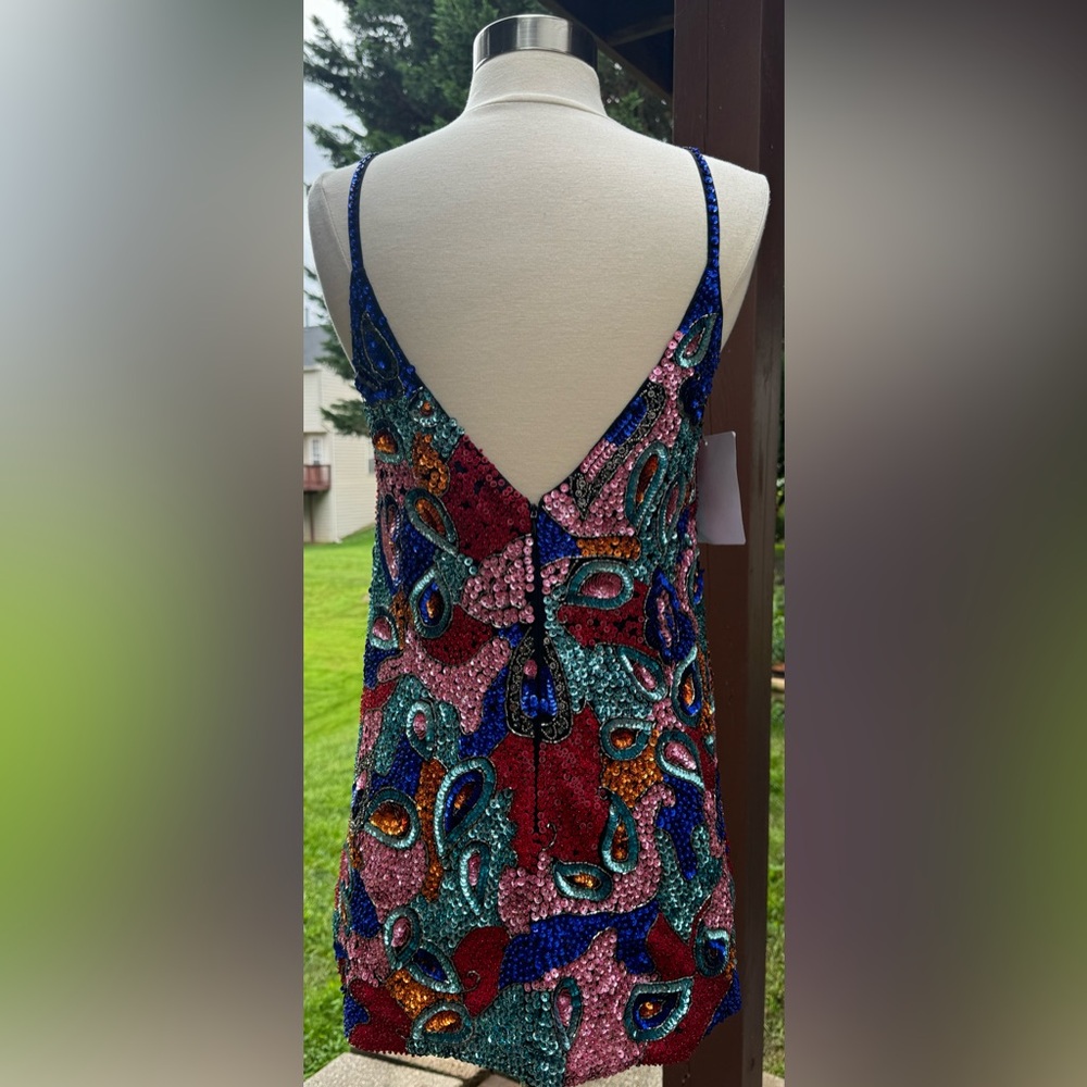 Free People Multicolor Sequin Paisley Slip Dress - Picture 5 of 6